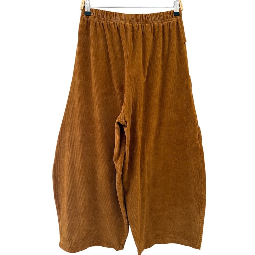 Dress To Kill Rust Corduroy Wide Leg Balloon Pants Lagenlook Size 1X Made in USA - Picture 2 of 10
